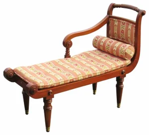 Diminutive French Regency Style Cane Recamier Daybed Chaise