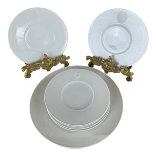 20th Century Porcelain Dinner and Dessert Plates from KMP Berlin, Set of 7 For Sale