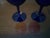 1960s 1960s Cobalt Blue Glass Wine/ Water Goblets - Set of 2 For Sale - Image 5 of 8