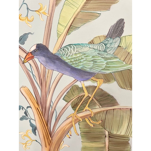 “Marsh Madness” Spoonbill, Heron, Crane Chinoiserie Coastal Painting by Allison Cosmos - Set of 3 For Sale In Philadelphia - Image 6 of 9