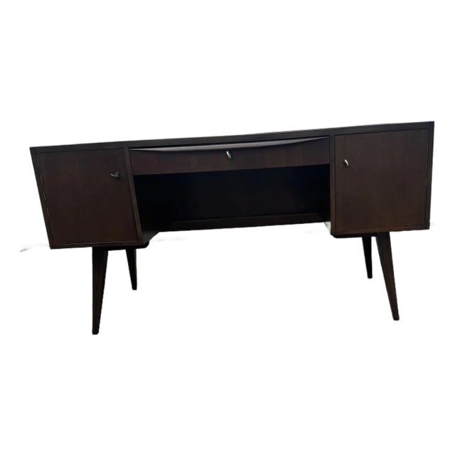 Rare Mid Century Modern Teak Executive Desk by Franz Ehrlich For Sale