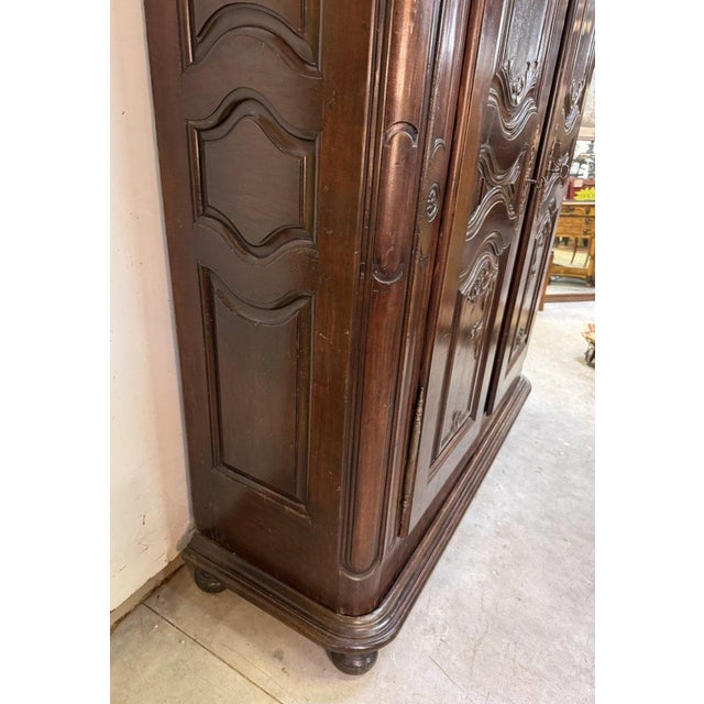 Louis XIII Alsatian Wardrobe in Walnut For Sale - Image 9 of 13