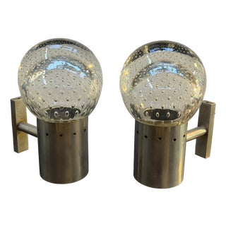 Wall Lamps by Gino Sarfatti for Seguso, Italy, 1950, Set of 2 For Sale