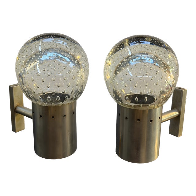 Wall Lamps by Gino Sarfatti for Seguso, Italy, 1950, Set of 2 For Sale
