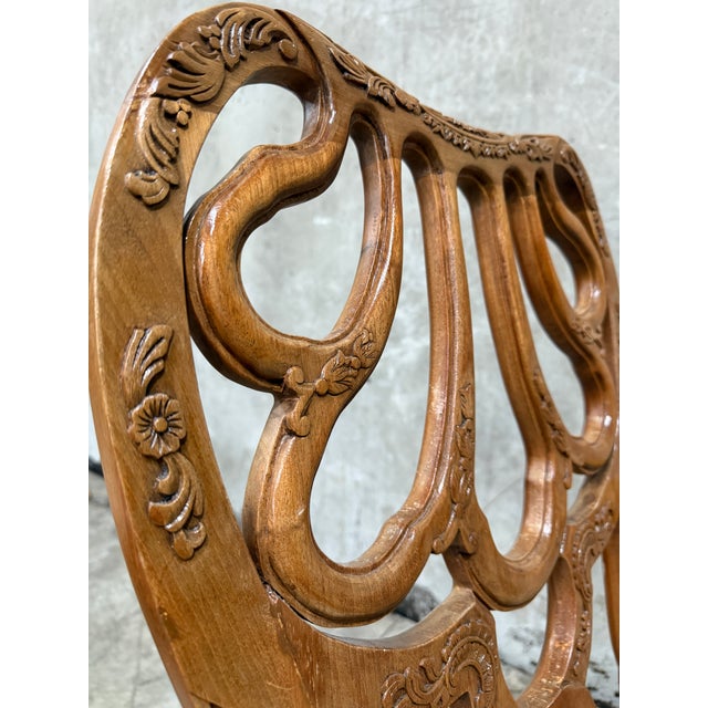 Exquisite Antique Late Victorian Rococo Revival Carved Walnut Armchairs - Pair For Sale - Image 15 of 16