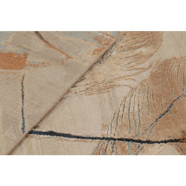 Beige Rug & Kilim's Modern Abstract Rug in Botanical Rust and Indigo For Sale - Image 8 of 8