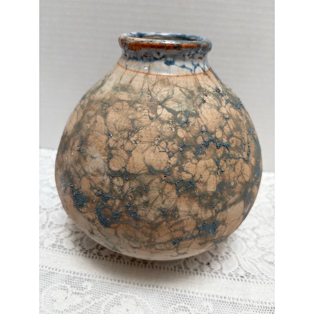 Earthy rustic handmade studio pottery vase with textured details and unique design. Excellent for flowers or as an artwork...