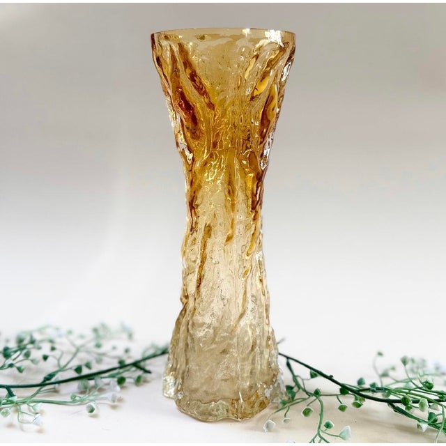 Glass Mid-Century Borken Vase in Glass from Ingrid, 1970s For Sale - Image 7 of 7