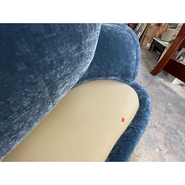 Gray Vincent Modern Curved Upholstered Sofa For Sale - Image 8 of 10