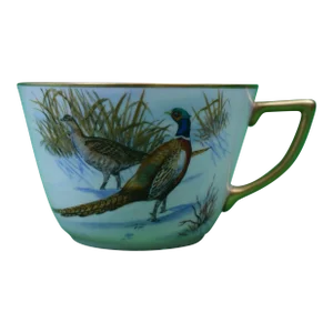1940s Abercrombie & Fitch Hand-Painted Pheasant Cup