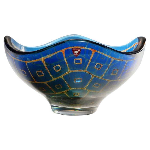 Ravenna Bowl attributed to Sven Palmquist for Orrefors, Sweden, 1950s For Sale