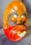 Hand Carved Japanese Daruma Doll Wood 7” Bodhidharma Red Figure For Sale - Image 4 of 12