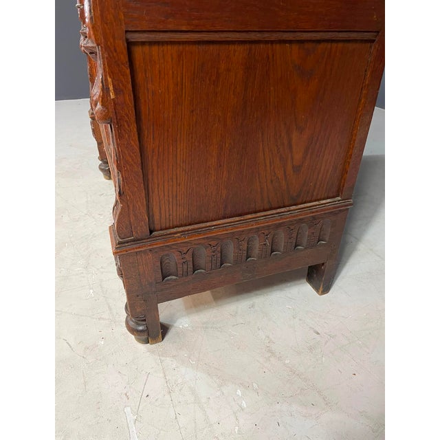 20th Century Carved Wooden Cabinet, 1940s For Sale - Image 11 of 17