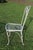 Lee L. Woodard & Sons Vintage Lee L. Woodard & Sons Wrought Iron White Patio Set—A Table and Four Chairs For Sale - Image 4 of 18