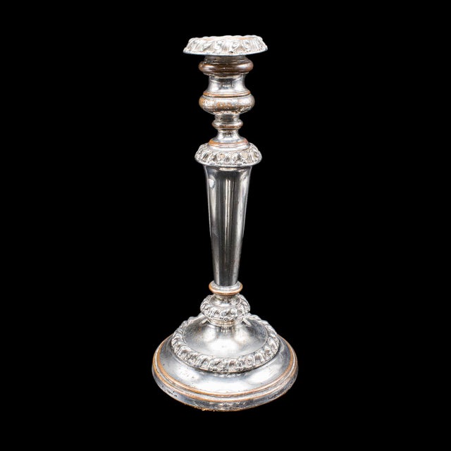 Traditional Pair of Antique Old Sheffield Plate Candlesticks, English Candle Nozzle, Regency For Sale - Image 3 of 12
