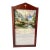 Vintage Arched Top Dark Toned Wood Wall Calender Frame Holder Excellent Condition. For Sale