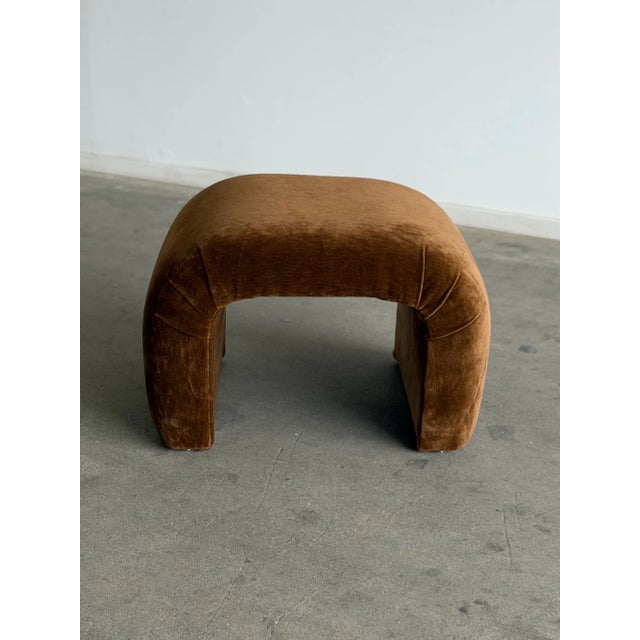 Mohair Waterfall Bench / Stool - Custom For Sale - Image 4 of 15