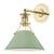 Hudson Valley Lighting Mark D. Sikes Painted No.2 1-Light Wall Sconce, Aged Brass/Leaf Green Combo For Sale
