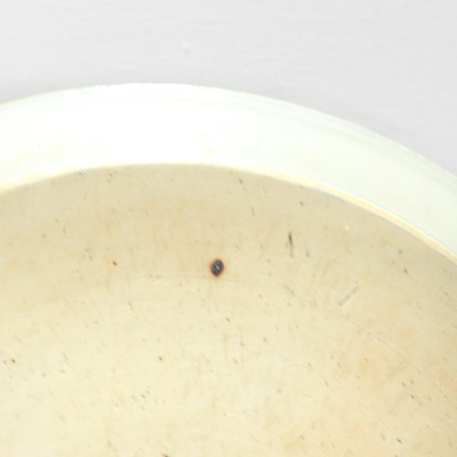 Large Round Antique Blue & White Canton Pattern Chinese Export Porcelain Serving Bowl or Tray For Sale - Image 14 of 16