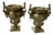 Late 18th Century French Gilt Metal Urn Form Garnitures on Plinth Bases - a Pair For Sale