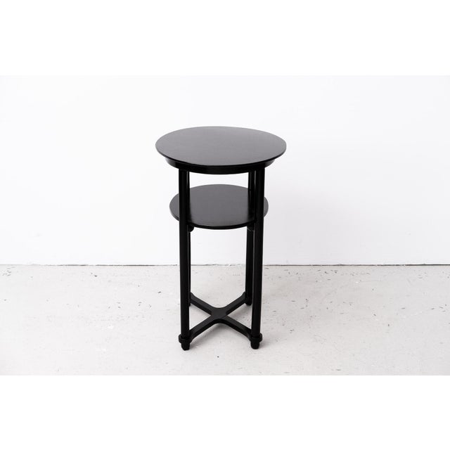 Small Art Nouveau Black Bentwood Side Table in the style of Josef Hoffmann, 1915 For Sale - Image 11 of 18