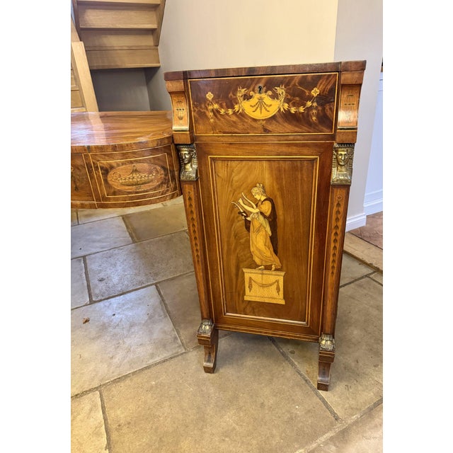 Brown Large Antique George III Mahogany and Satinwood Inlaid Sideboard, 1800 For Sale - Image 8 of 14