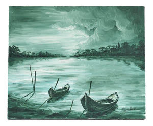 Unknown, Aquatic Landscape, 2000s, Oil on Canvas