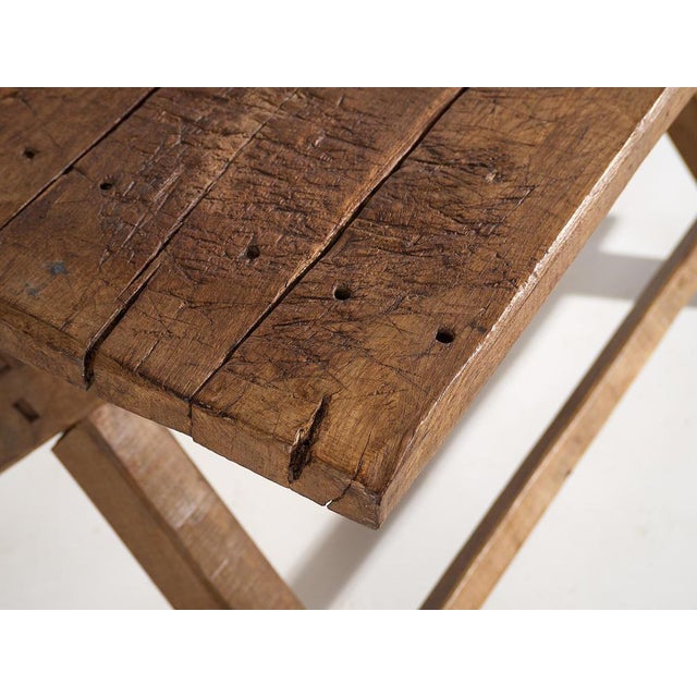 Antique X-Shape Dining Table, 1920s For Sale - Image 4 of 15