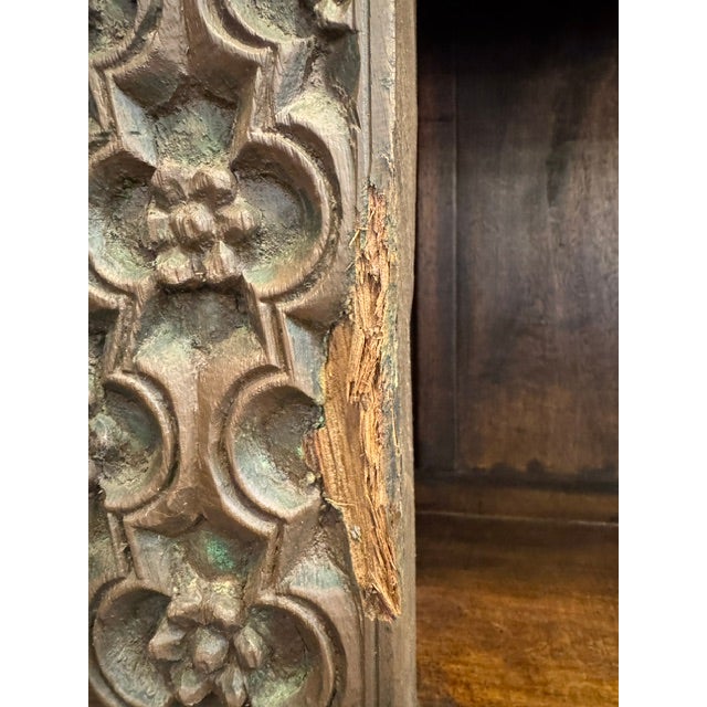 Mid 19th Century XL Indian Carved Wood Bookcase For Sale - Image 9 of 13