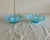 Vintage Pair Fostoria Heirloom Opalescent Blue Glass Candle Holders/Bowl. Decorative flared flora or shell shaped. In...