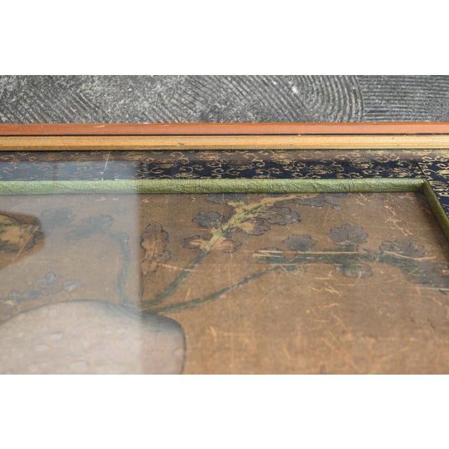 Antique Japanese Turnip Painting Fragment / Pre-Edo / Wabi-Sabi Framed Art For Sale - Image 11 of 18
