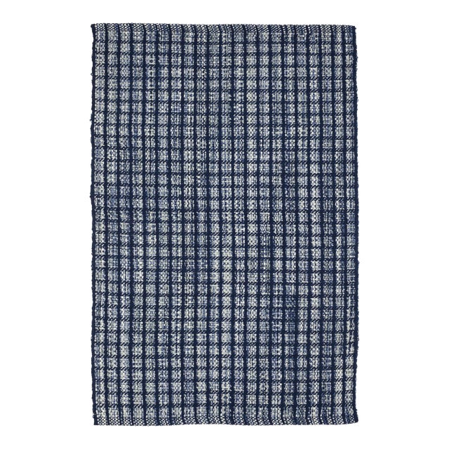 Dash & Albert by Annie Selke Coco Blue Indoor/Outdoor Rug, 4' x 6' For Sale