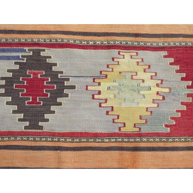 1960s 1960s Vintage Turkish Handknotted Kilim Runner - 28"x137" For Sale - Image 5 of 12