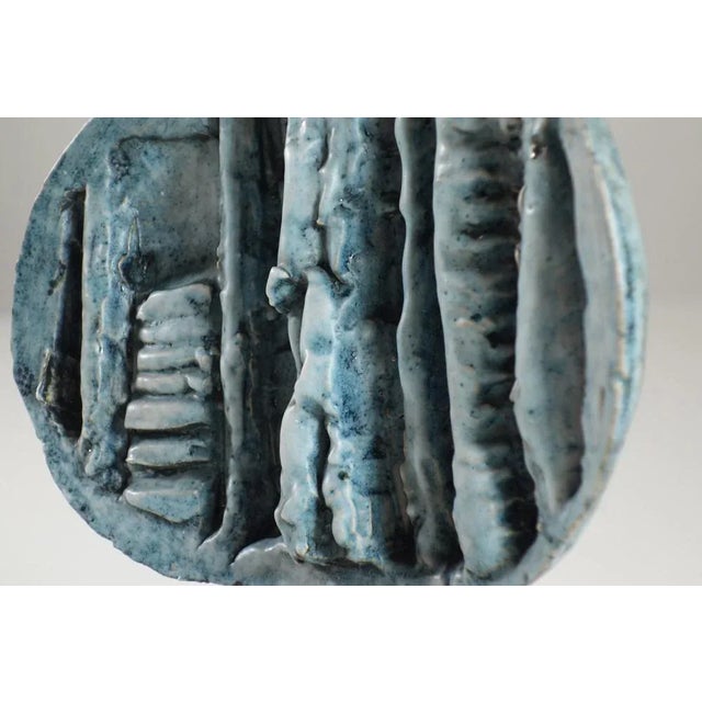 Art Pottery Gres Plate by Giuseppe Rossicone, 1970s For Sale - Image 3 of 8