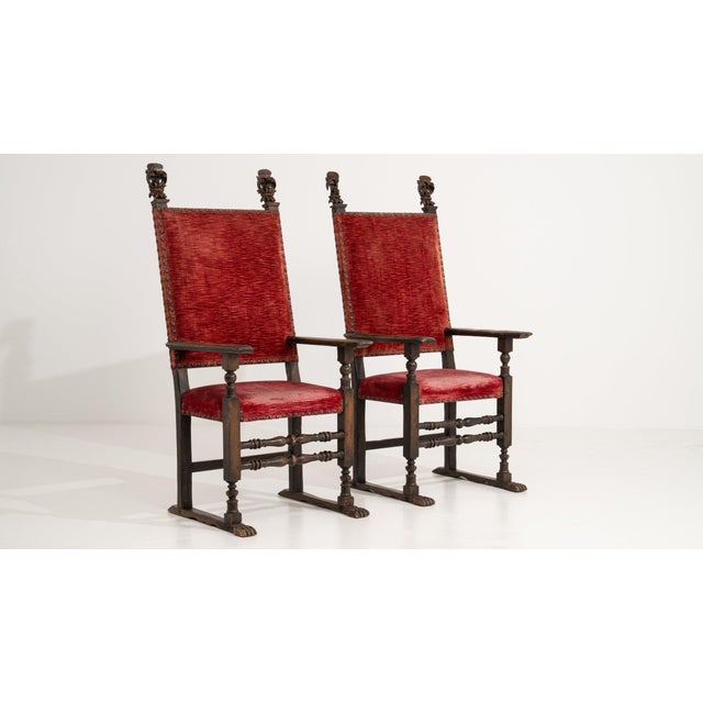18th Century France Red Wood Armchair For Sale - Image 10 of 11