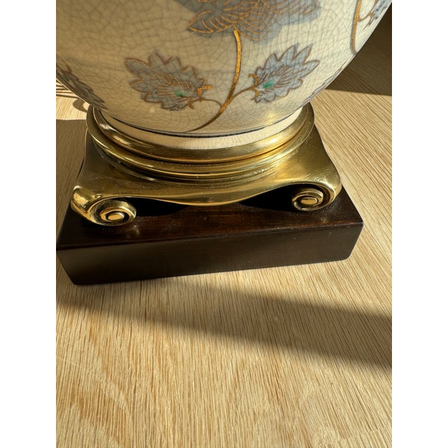 Pair of Frederick Cooper Hand-Painted Porcelain Ginger Jar Table Lamps, C. 1970s For Sale In Chicago - Image 6 of 10