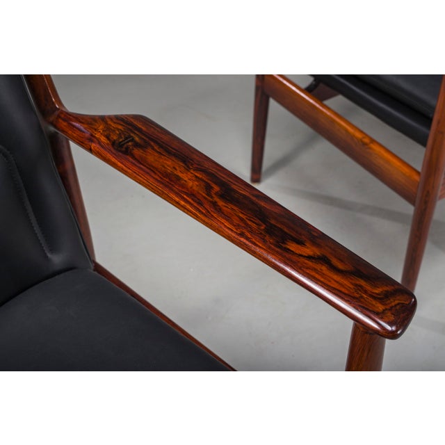 Danish Model 431 Armchairs in Leather by Arne Vodder for Sibast Møbler, 1960s, Set of 4 For Sale - Image 13 of 18