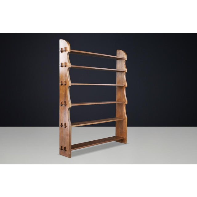 1950s Handcrafted Wood Alpine Bookcase with Wedge Joinery, 1950s For Sale - Image 5 of 18