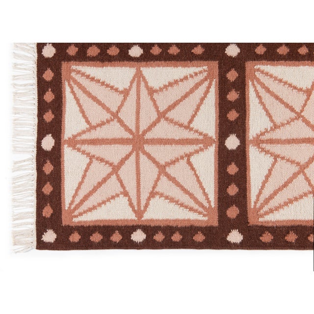 Transitional Part & Parcel Goods Wool Star Rug, 9' x 12', Bisque, Topaz, Chocolate and Eggshell For Sale - Image 3 of 5
