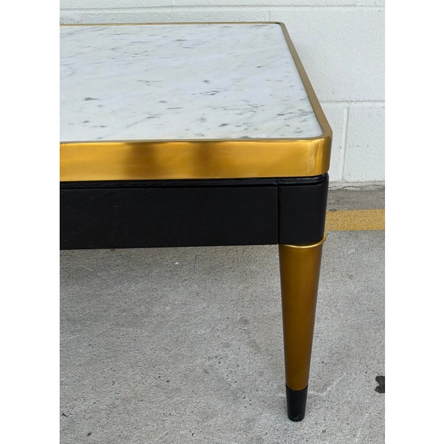 Jonathan Charles Jonathan Charles Modern Carrara Fusion Coffee Table For Sale - Image 4 of 5