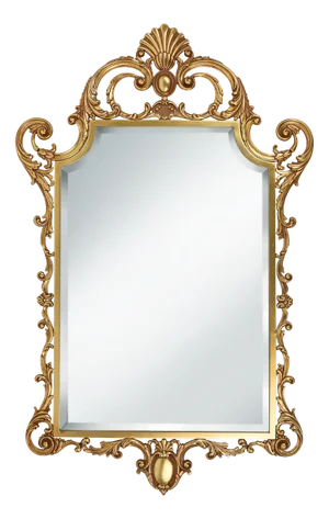 20th Century Louis XV French Copper Beveled Wall Mirror, 1950s