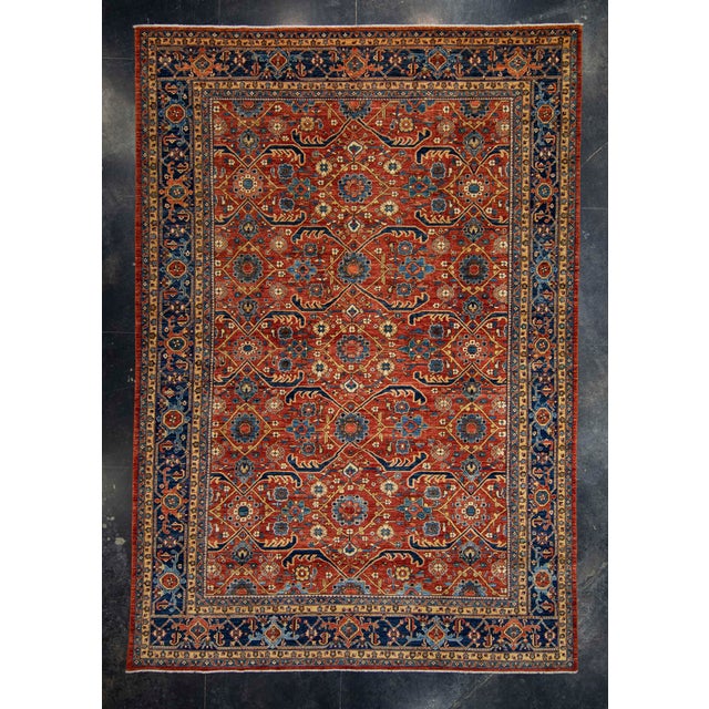 Red Oriental Handmade Rug 9'11" x 14'2" #17774 For Sale - Image 8 of 8