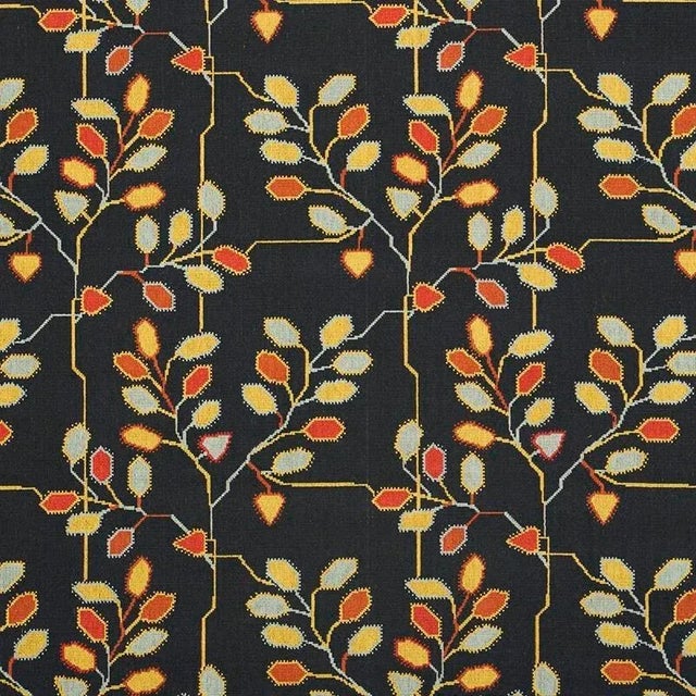 Sample - Schumacher X Neisha Crosland Tumble Weed Epingle Fabric in Soot For Sale