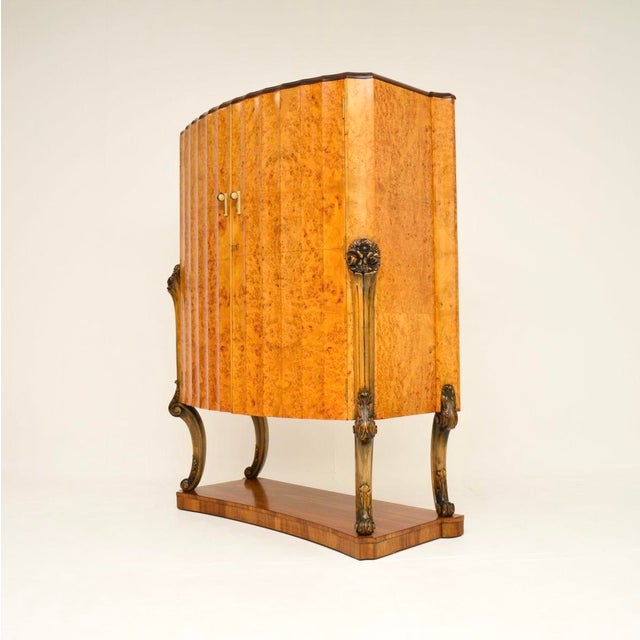 Art Deco Burr Walnut Cocktail Cabinet from Harry and Lou Epstein, 1920s For Sale - Image 6 of 11