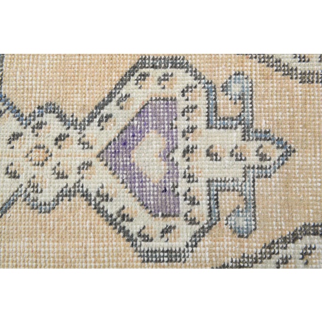 Vintage Turkish Oushak Handmade Wool Cotton Orange Runner Rug For Sale - Image 10 of 11