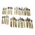 Late 20th Century 30 Plus Set of Bamboo Flatware Set of Six, 5-Piece Sets, Plus Extra 10 Misc. - 40 pcs For Sale