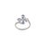 14k Gold 1.58 Ct Floral Sapphire Diamond Bypass Art Deco Ring Size 7 For Sale - Image 10 of 15