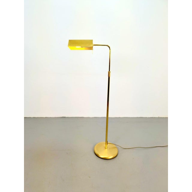 Hollywood Regency Adjustable Floor Lamp in Brass, 1970s For Sale - Image 3 of 8