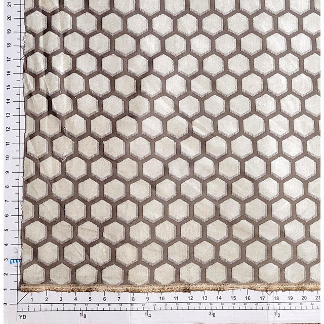 Textile Romo "Arbus" Silver Birch Geometric Cut Velvet- 5 Yards For Sale - Image 7 of 7