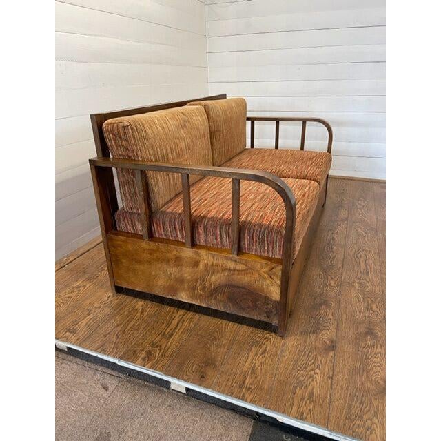 Art-deco bench- daybed by jidrich halabala left side is fixed, also extendable, 1920-1940 in good original condition needs...